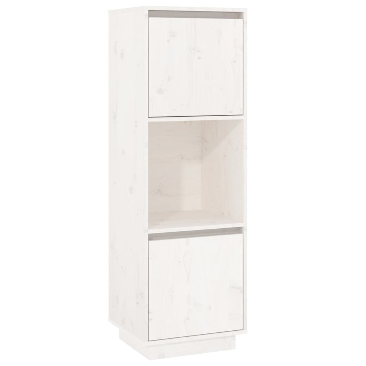 vidaXL Ντουλάπι Ψηλό Λευκό 38 x 35 x 117 εκ. από Μασίφ Ξύλο Πεύκου