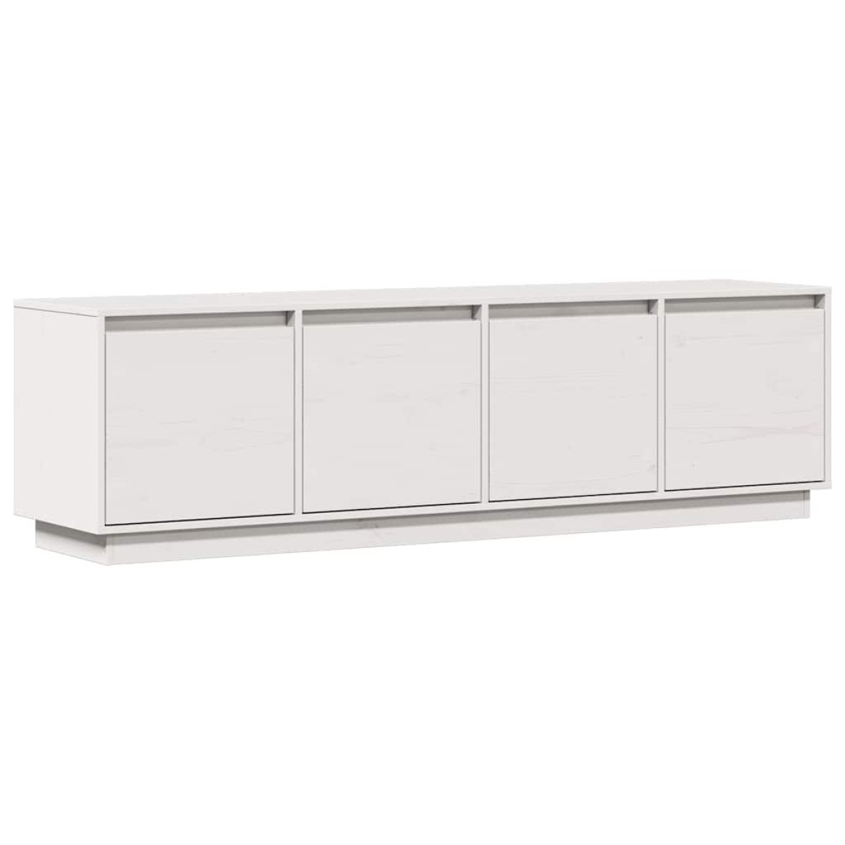 vidaXL Έπιπλο Τηλεόρασης Λευκό 156 x 37 x 45 εκ. από Μασίφ Ξύλο Πεύκου