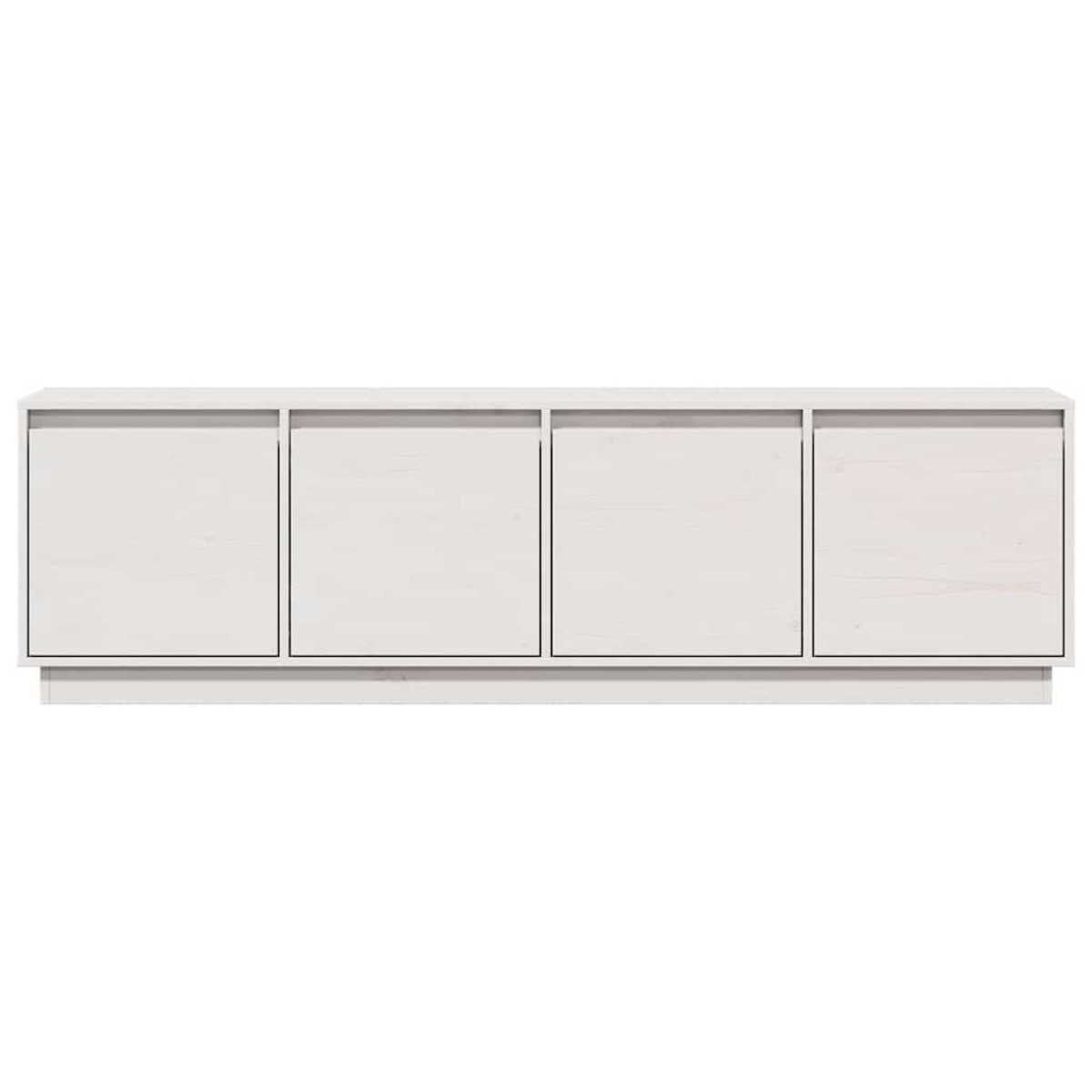 vidaXL Έπιπλο Τηλεόρασης Λευκό 156 x 37 x 45 εκ. από Μασίφ Ξύλο Πεύκου