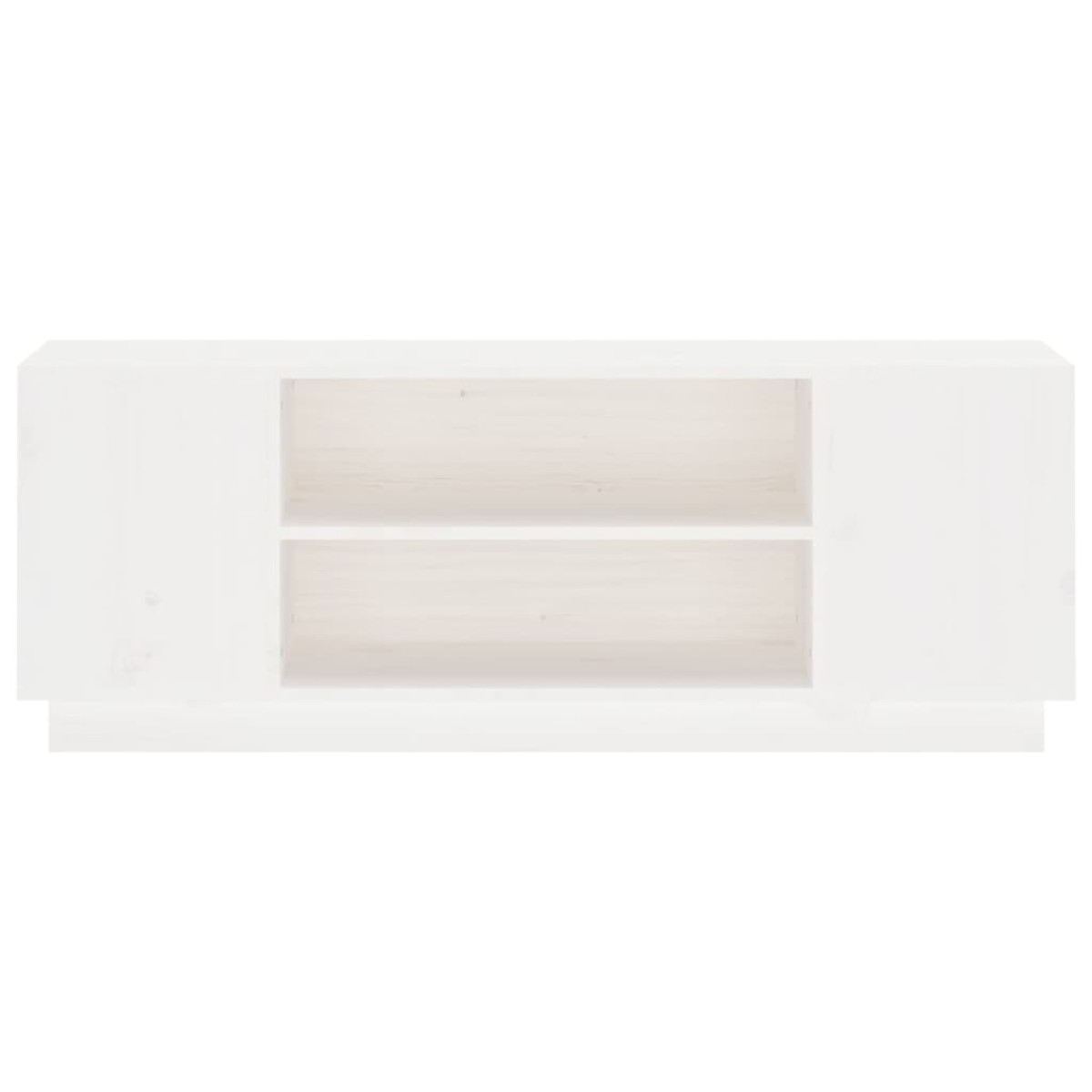 vidaXL Έπιπλο Τηλεόρασης Λευκό 110x35x40,5 εκ. από Μασίφ Ξύλο Πεύκου