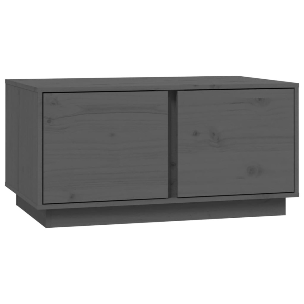 vidaXL Τραπεζάκι Σαλονιού Γκρι 80 x 50 x 40 εκ. από Μασίφ Ξύλο Πεύκου