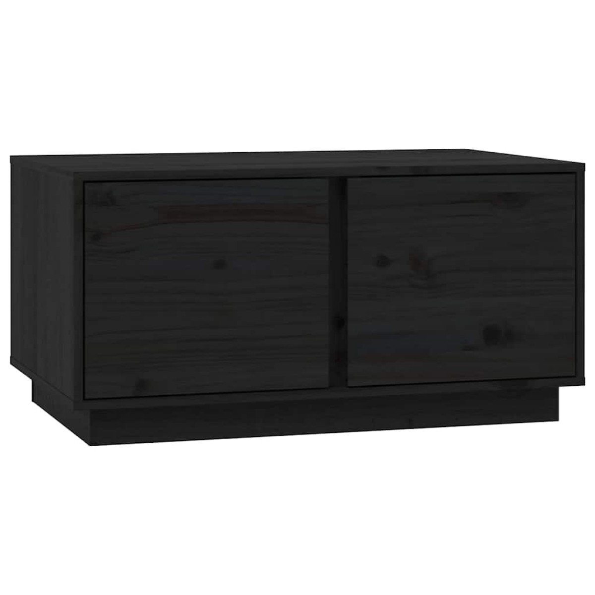 vidaXL Τραπεζάκι Σαλονιού Μαύρο 80x50x40εκ. από Μασίφ Ξύλο Πεύκου