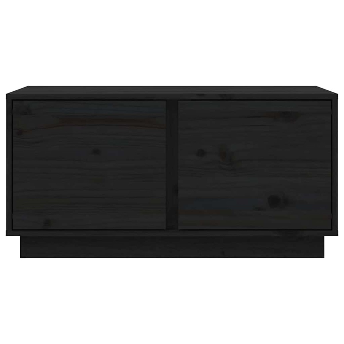 vidaXL Τραπεζάκι Σαλονιού Μαύρο 80x50x40εκ. από Μασίφ Ξύλο Πεύκου