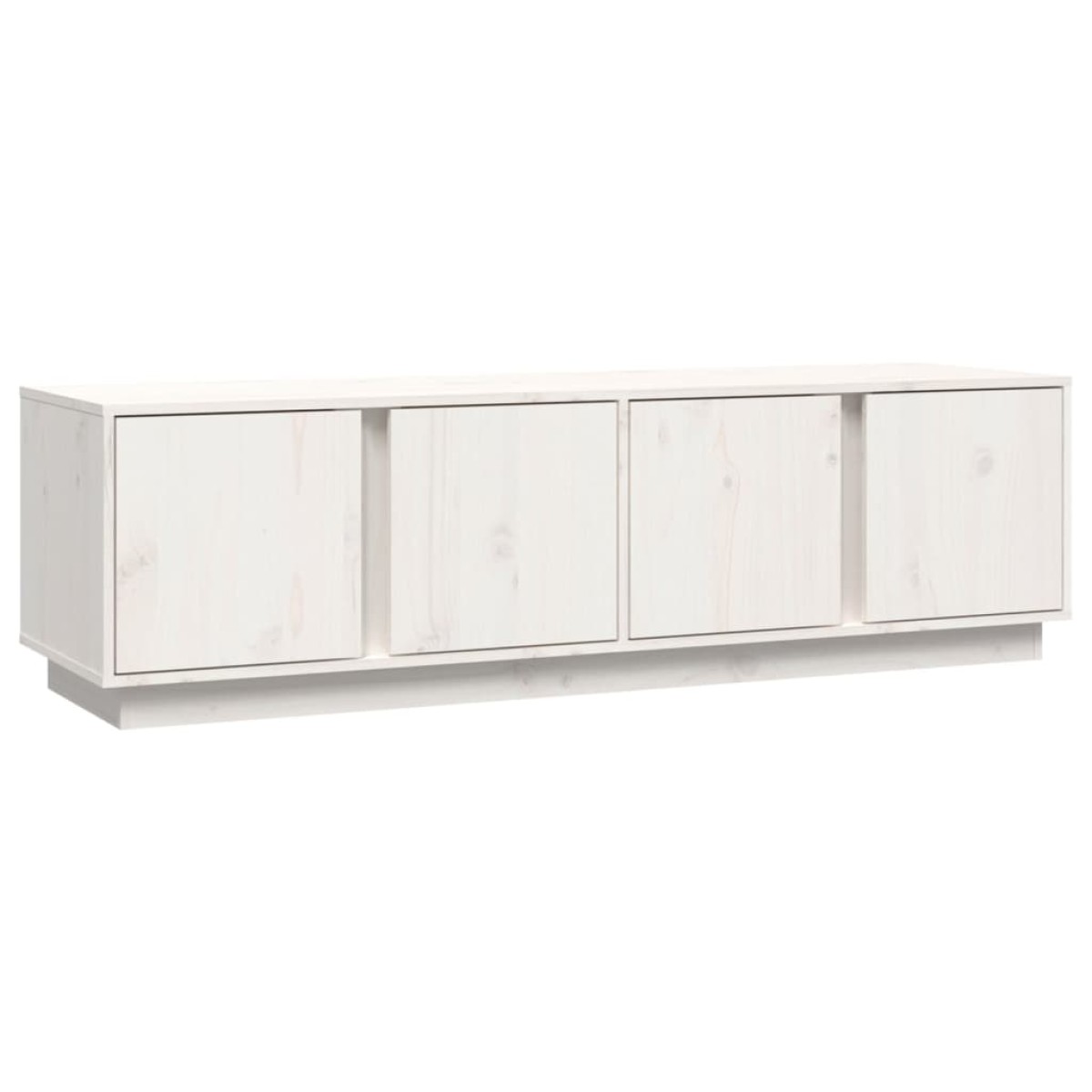 vidaXL Έπιπλο Τηλεόρασης Λευκό 140 x 40 x 40 εκ. από Μασίφ Ξύλο Πεύκου