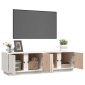 vidaXL Έπιπλο Τηλεόρασης Λευκό 140 x 40 x 40 εκ. από Μασίφ Ξύλο Πεύκου