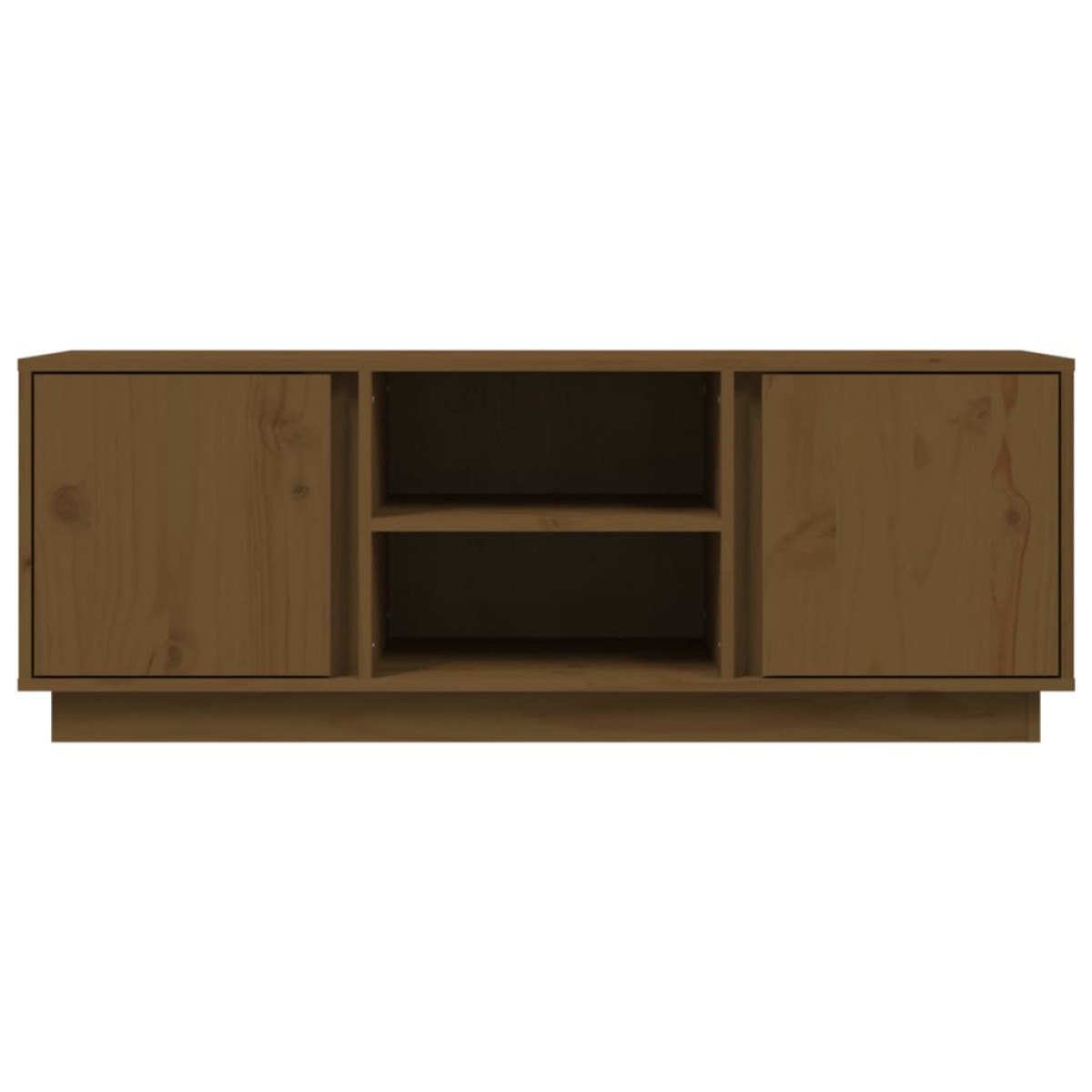 vidaXL Έπιπλο Τηλεόρασης Καφέ Μελί 110x35x40,5εκ από Μασίφ Ξύλο Πεύκου