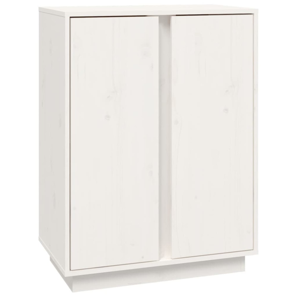 vidaXL Συρταριέρα Λευκή 60x35x80 εκ. από Μασίφ Ξύλο Πεύκου