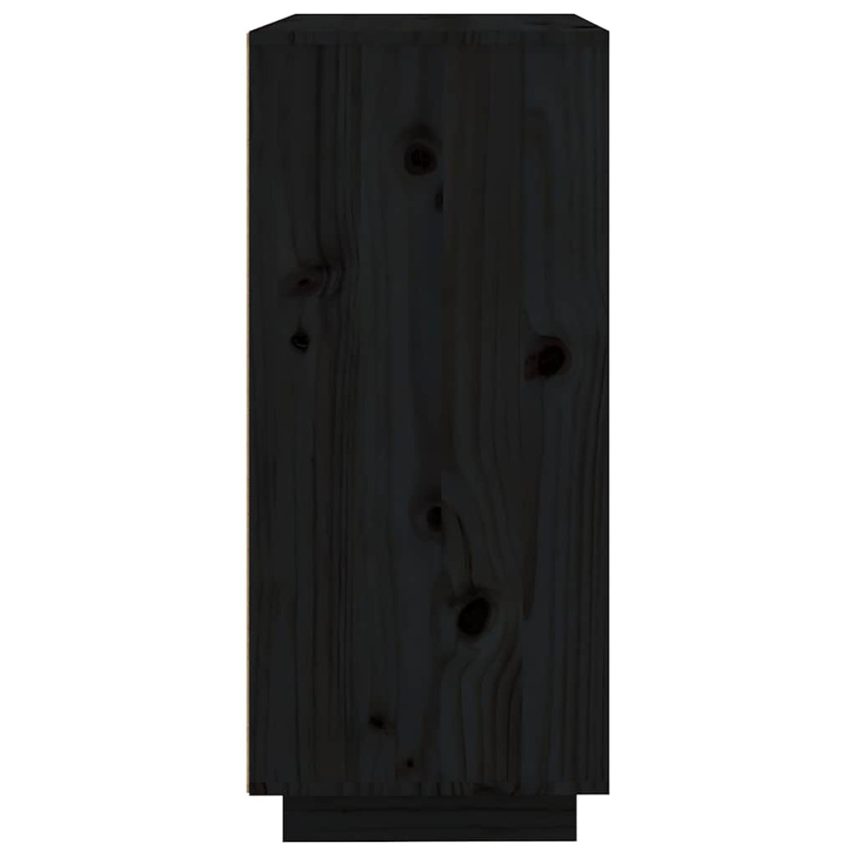 vidaXL Ντουλάπι Μαύρος 60x35x80 εκ. από Μασίφ Ξύλο Πεύκου