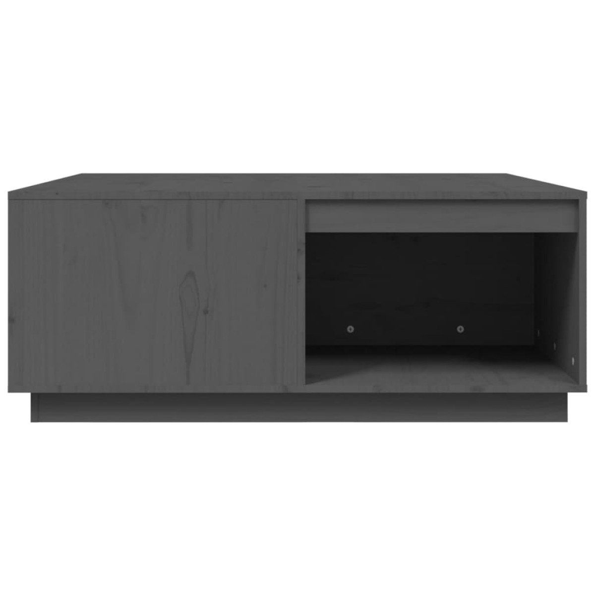 vidaXL Τραπεζάκι Σαλονιού Γκρι 100x101x40,5 εκ. από Μασίφ Ξύλο Πεύκου