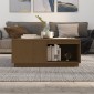 vidaXL Τραπεζάκι Σαλονιού Καφέ Μελί 100x101x40,5 εκ. Μασίφ Ξύλο Πεύκου