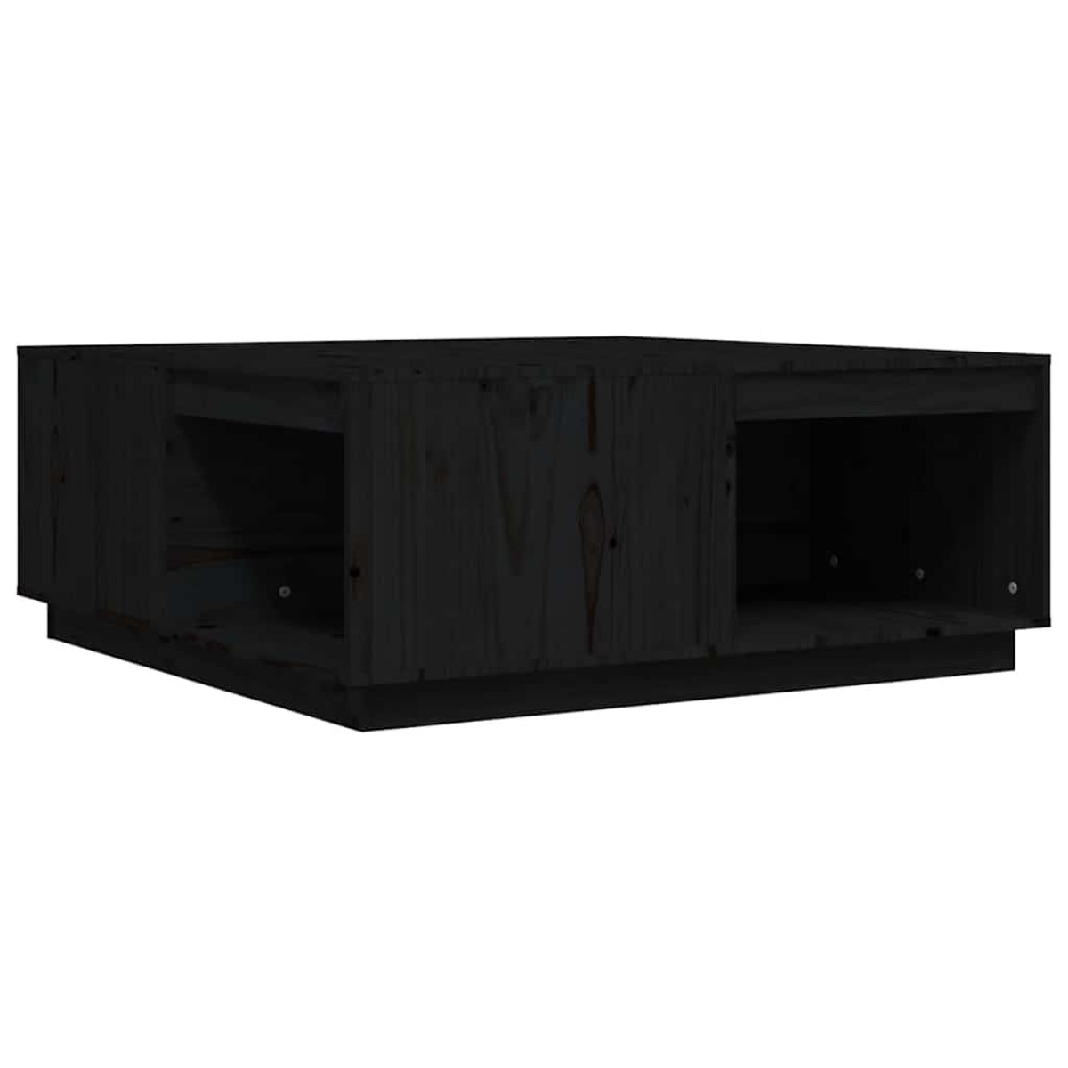 vidaXL Τραπεζάκι Σαλονιού Μαύρο 100x101x40,5 εκ. από Μασίφ Ξύλο Πεύκου