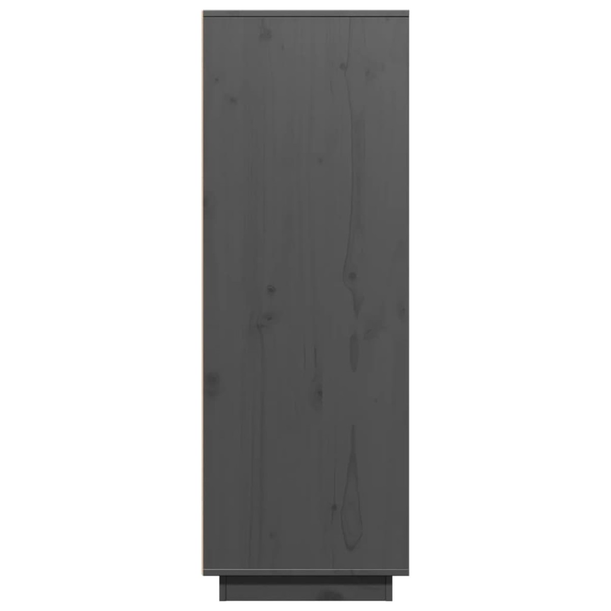 vidaXL Ντουλάπι Ψηλό Γκρι 60x40x116,5 εκ. από Μασίφ Ξύλο Πεύκου