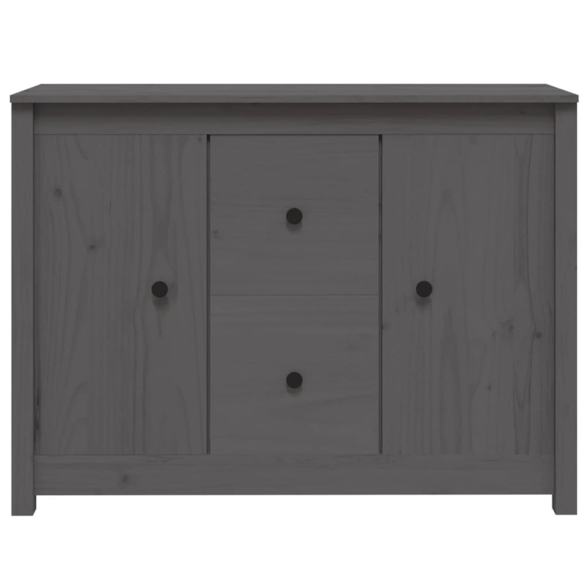 vidaXL Ντουλάπι Γκρι 100 x 35 x 74 εκ. από Μασίφ Ξύλο Πεύκου