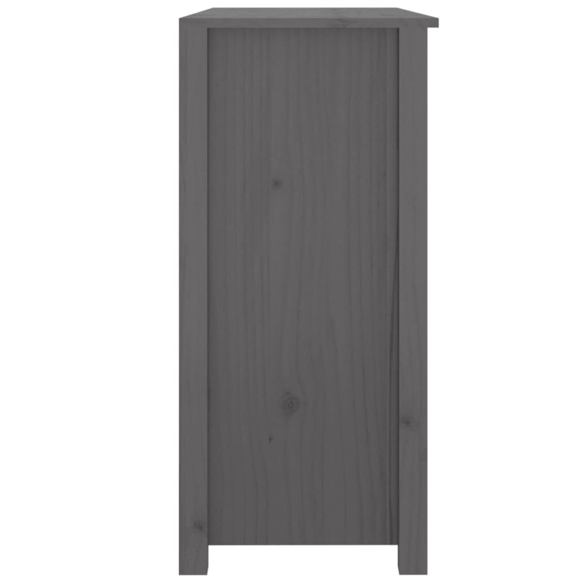 vidaXL Ντουλάπι Γκρι 100 x 35 x 74 εκ. από Μασίφ Ξύλο Πεύκου