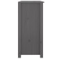 vidaXL Ντουλάπι Γκρι 100 x 35 x 74 εκ. από Μασίφ Ξύλο Πεύκου