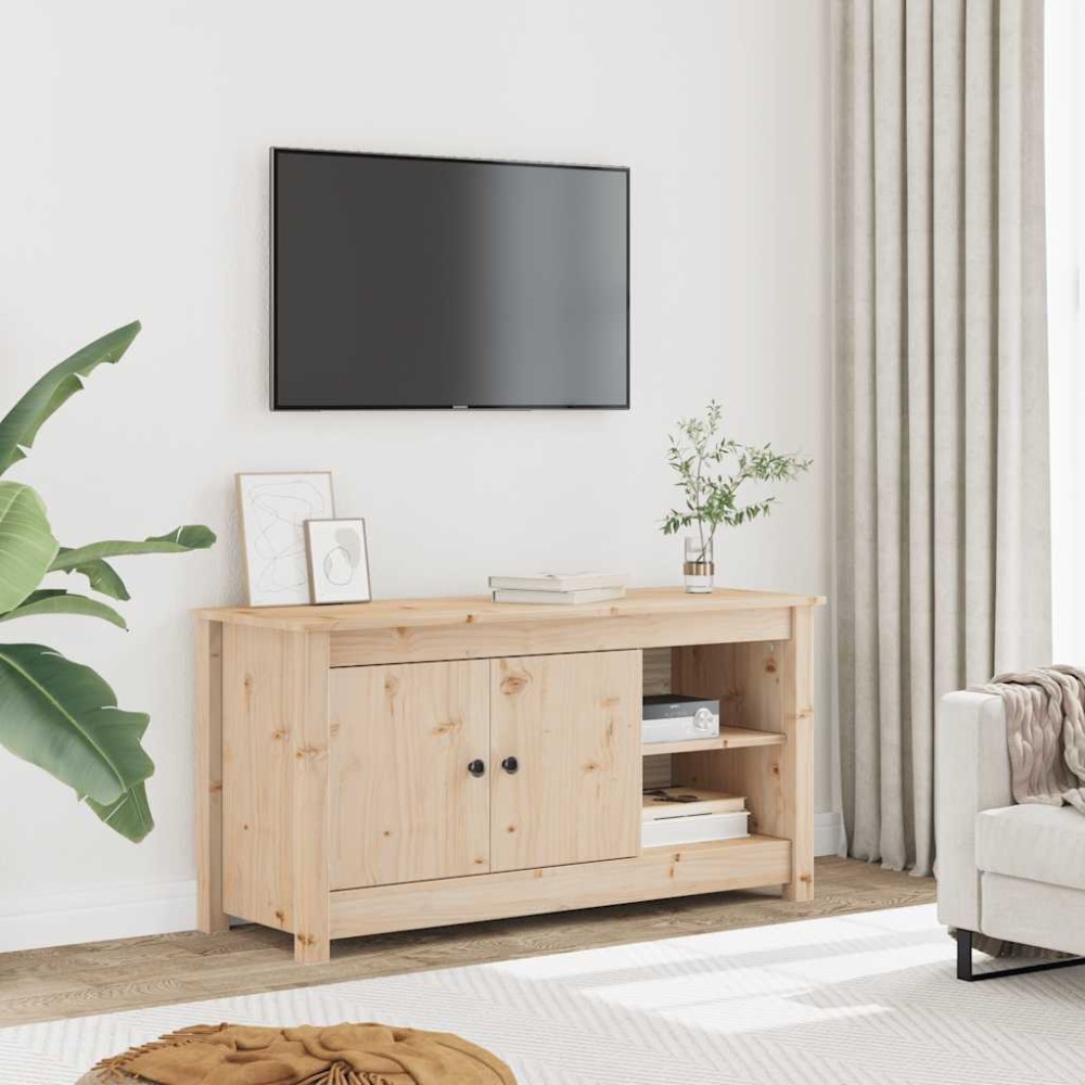 vidaXL Έπιπλο Τηλεόρασης 103 x 36,5 x 52 εκ. από Μασίφ Ξύλο Πεύκου