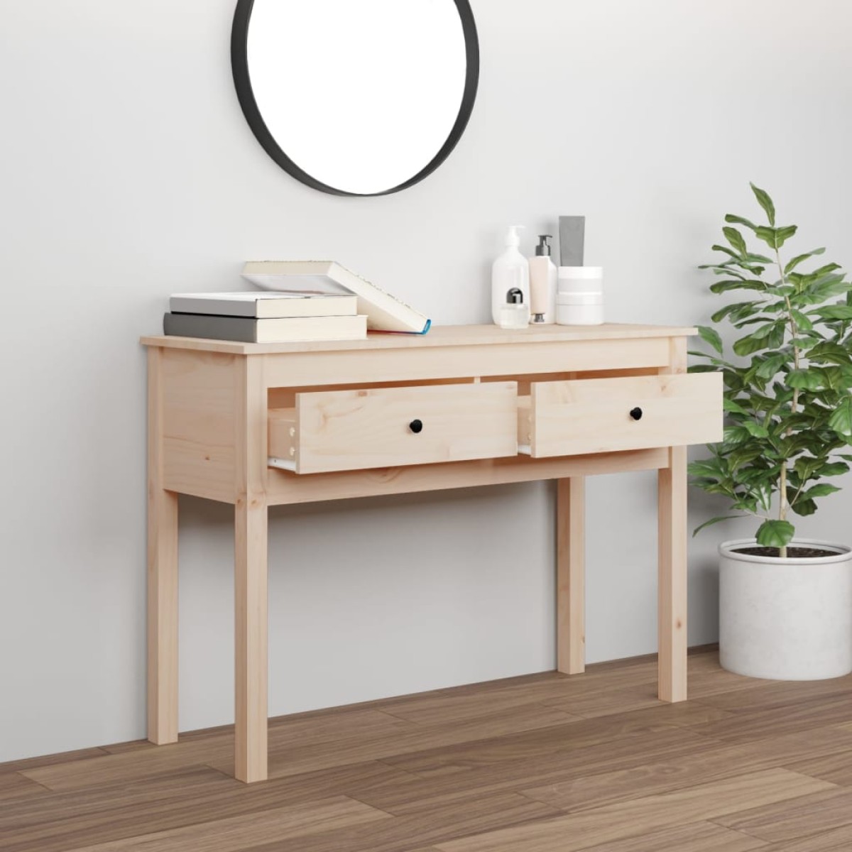 vidaXL Τραπέζι Κονσόλα 100x35x75 εκ. από Μασίφ Ξύλο Πεύκου
