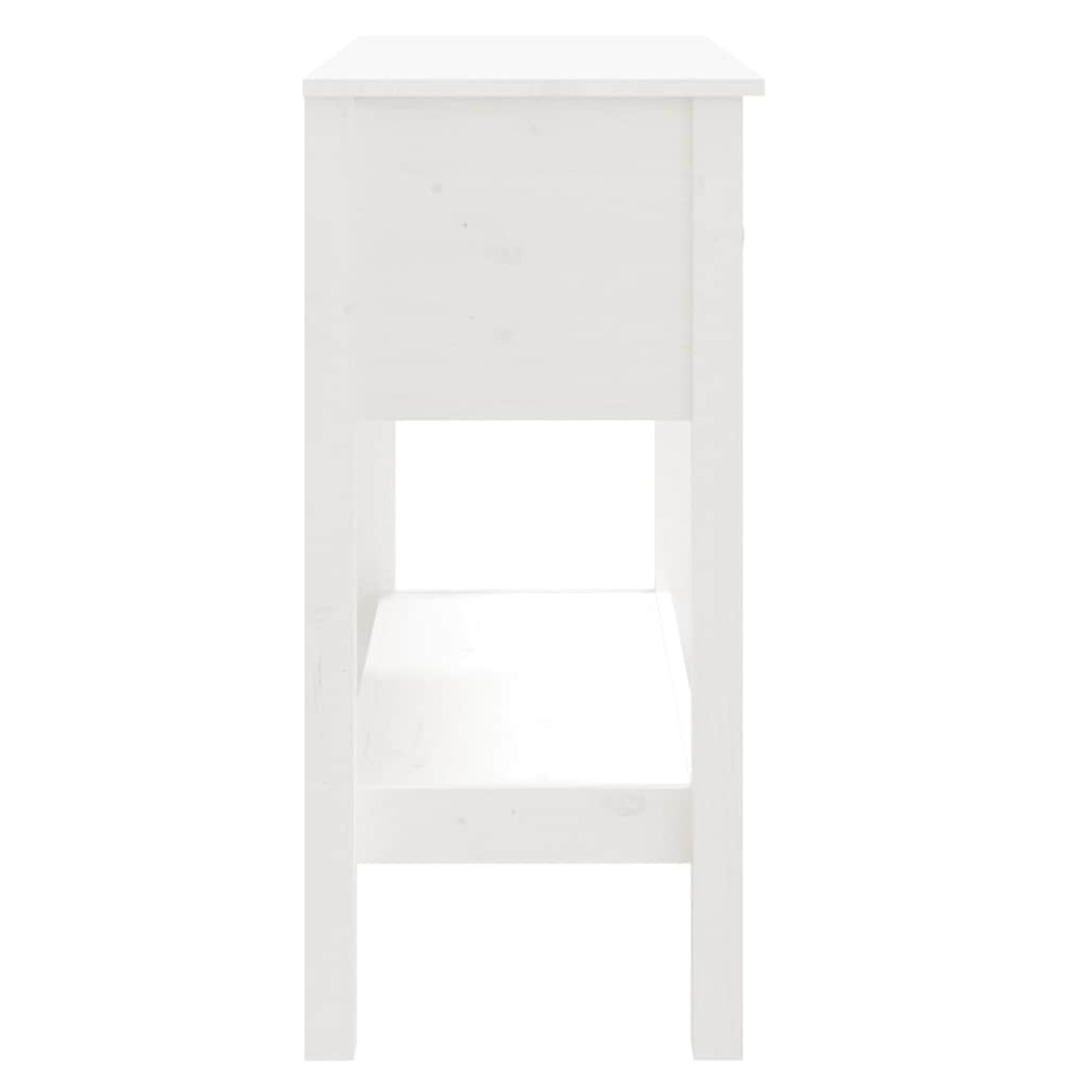 vidaXL Τραπέζι Κονσόλα Λευκό 75 x 35 x 75 εκ. από Μασίφ Ξύλο Πεύκου
