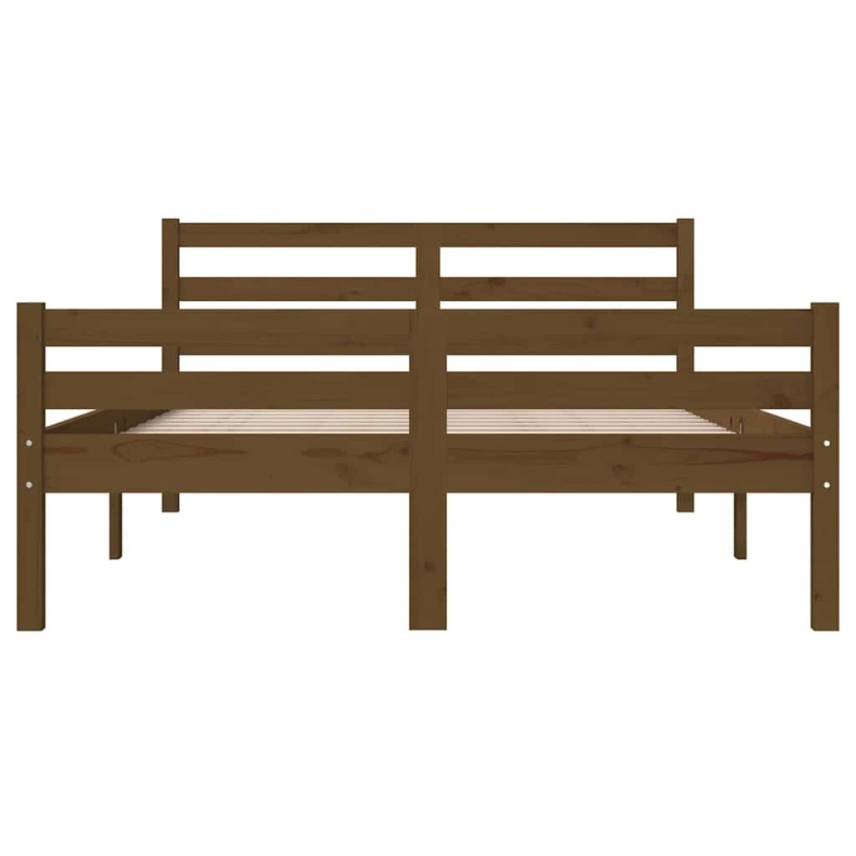 vidaXL Πλαίσιο Κρεβατιού Μελί 150 x 200 εκ. Μασίφ Ξύλο King Size