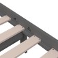 vidaXL Πλαίσιο Κρεβατιού Γκρι 140 x 200 εκ. από Μασίφ Ξύλο