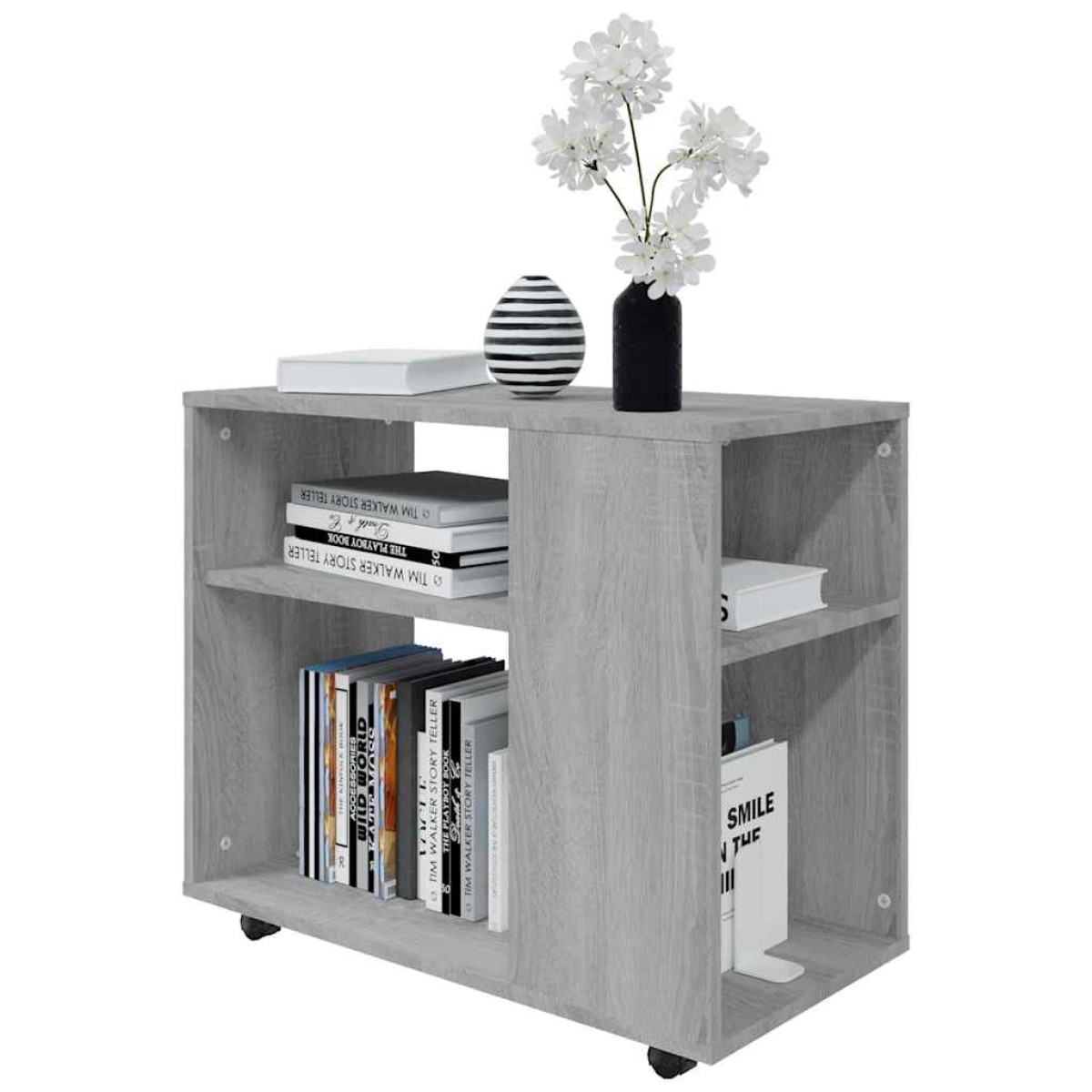vidaXL Τραπέζι Βοηθητικό Γκρι Sonoma 70x35x55 εκ. Επεξεργασμένο Ξύλο