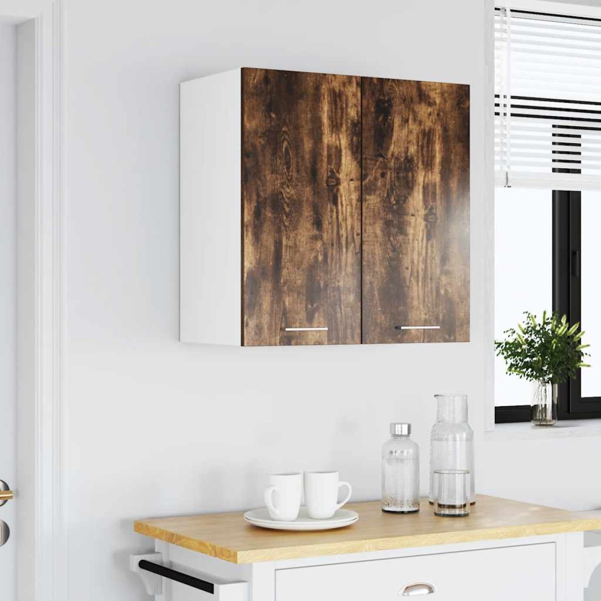 vidaXL Κρεμαστό Ντουλάπι Καπνιστή Δρυς 60x31x60 εκ. Επεξεργασμένο Ξύλο