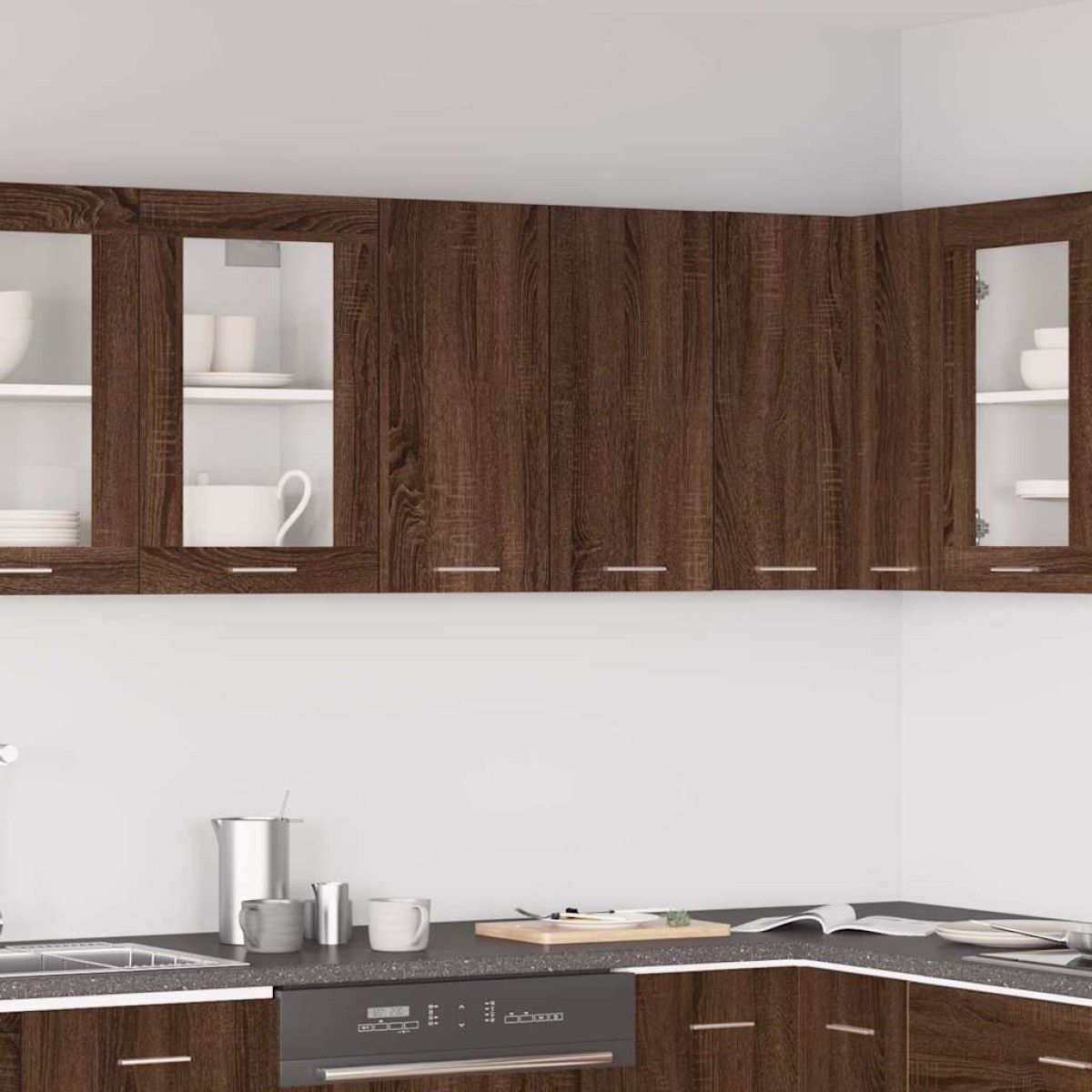 vidaXL Κρεμαστό Ντουλάπι Καφέ Δρυς 60x31x60 εκ. από Επεξεργασμένο Ξύλο