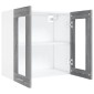 vidaXL Κρεμαστό Ντουλάπι Γυάλινο Γκρι Sonoma 60x31x60 εκ. Επεξ. Ξύλο
