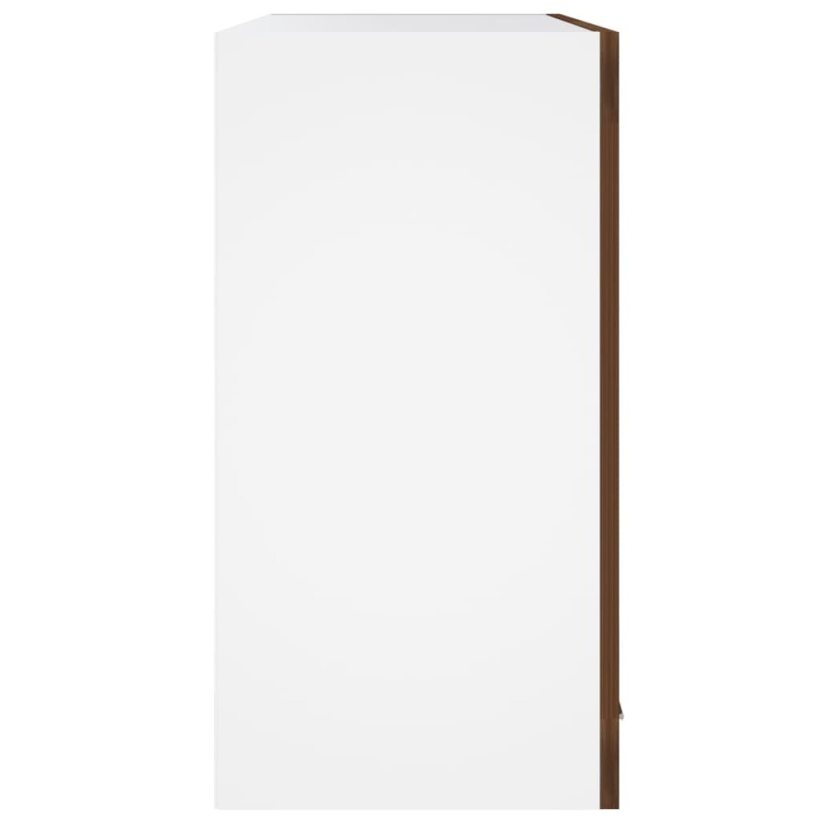vidaXL Κρεμαστό Ντουλάπι Γυάλινο Καφέ Δρυς 60x31x60 εκ. Επεξεργ. Ξύλο