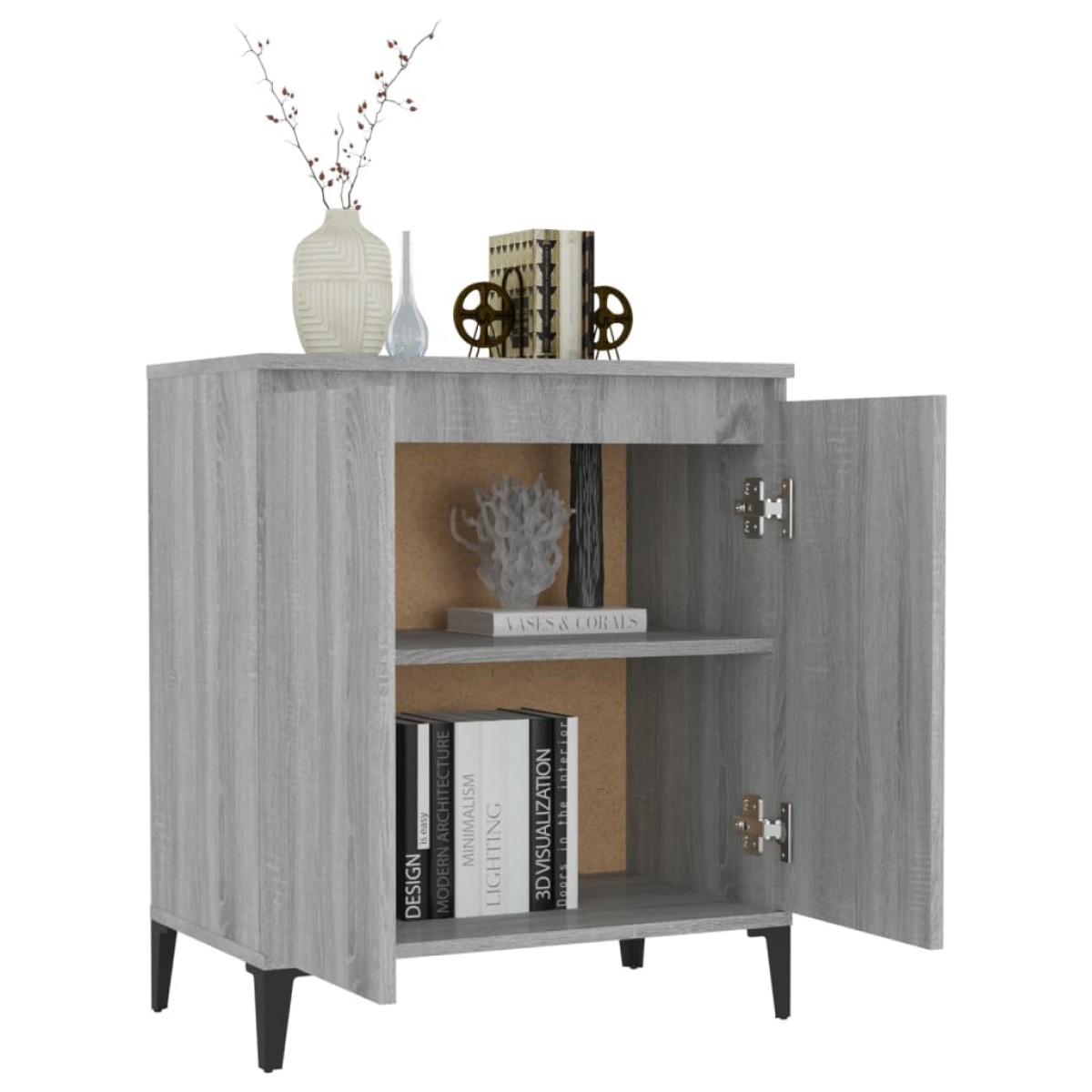 vidaXL Ντουλάπι Γκρι Sonoma 60 x 35 x 70 εκ. από Επεξεργασμένο Ξύλο