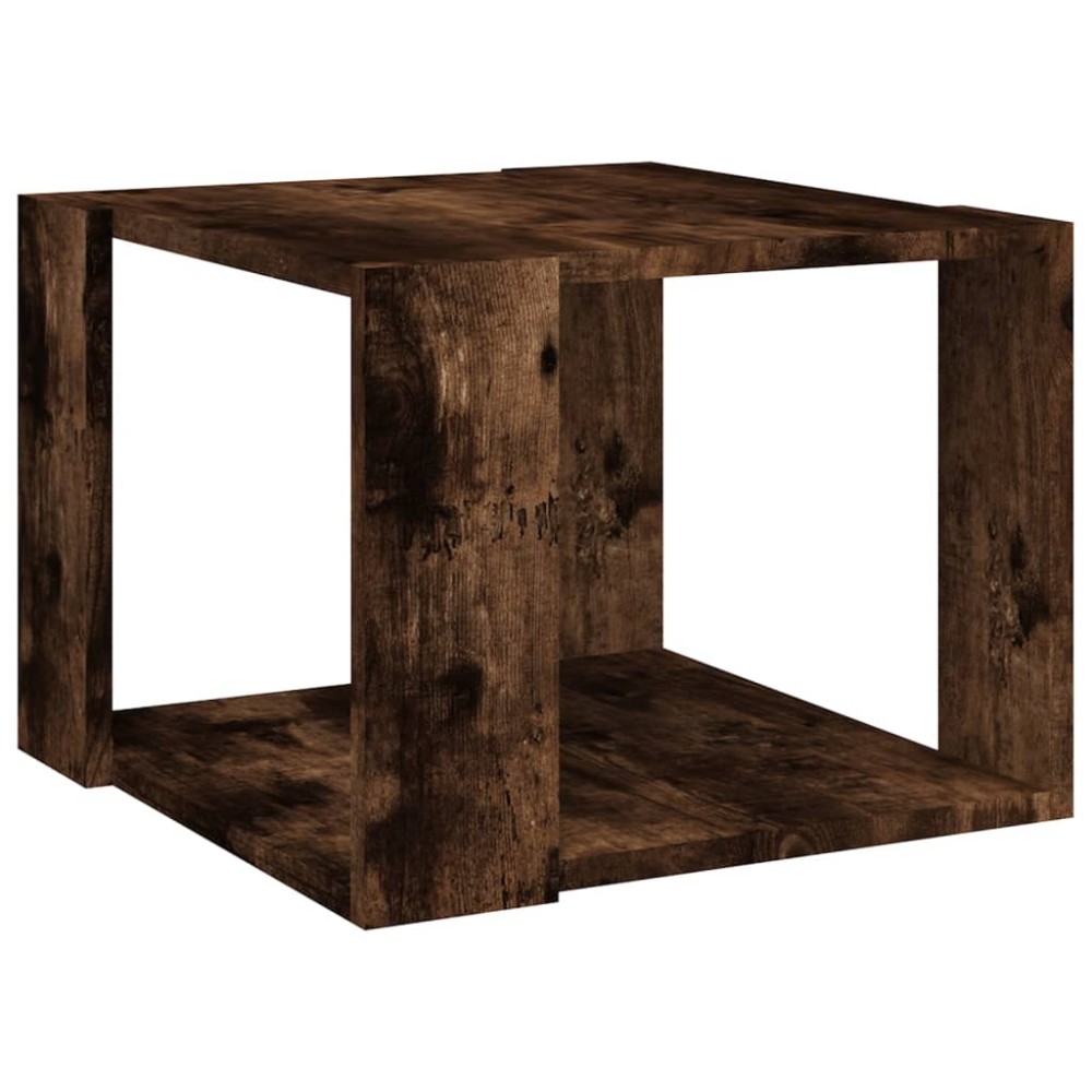 vidaXL Τραπεζάκι Σαλονιού Καπνιστή Δρυς 40x40x30 εκ Επεξεργασμένο Ξύλο