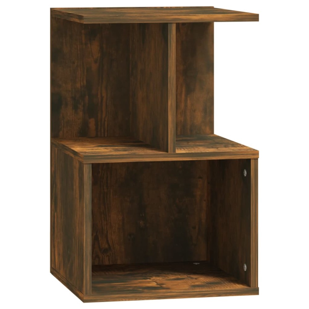 vidaXL Κομοδίνο Καπνιστή Δρυς 35 x 35 x 55 εκ. από Επεξεργασμένο Ξύλο
