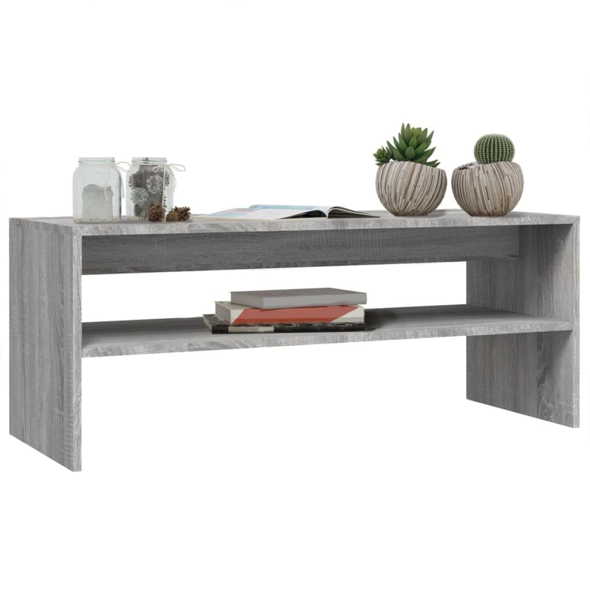 vidaXL Τραπεζάκι Σαλονιού Γκρι Sonoma 100x40x40 εκ. Επεξεργασμένο Ξύλο