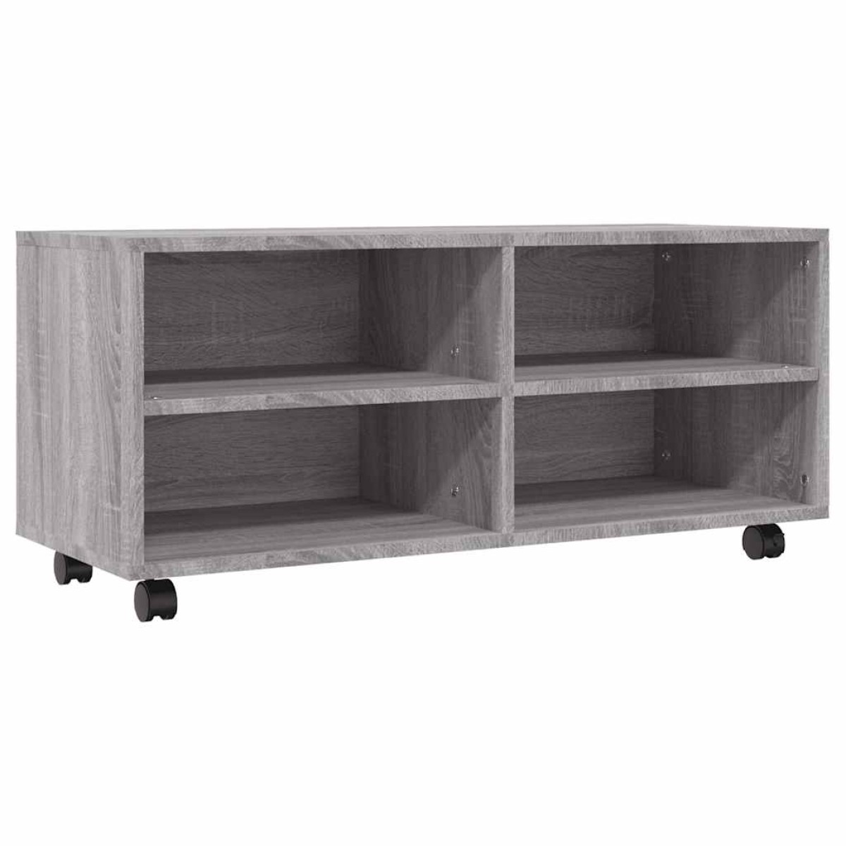 vidaXL Έπιπλο Τηλεόρασης με Ροδάκια Γκρι Sonoma 90x35x35 εκ Επεξ. Ξύλο