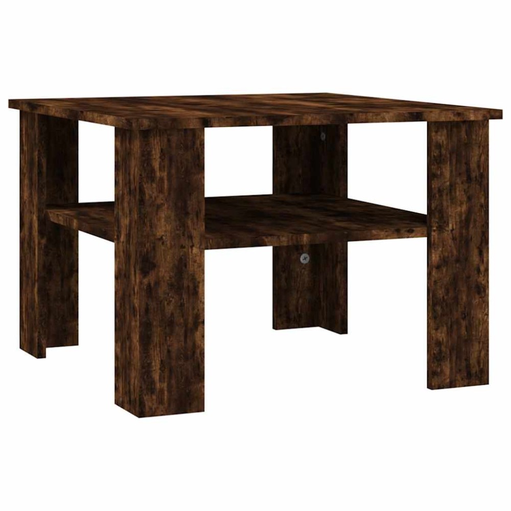 vidaXL Τραπεζάκι Σαλονιού Καπνιστή Δρυς 60x60x42 εκ. Επεξεργ. Ξύλο