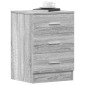 vidaXL Κομοδίνα 2 Τεμ. Γκρι Sonoma 38x35x56 εκ. από Επεξεργασμένο Ξύλο