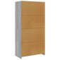 vidaXL Ντουλάπα Γκρι Sonoma 100x50x200 εκ. από Επεξεργασμένο Ξύλο