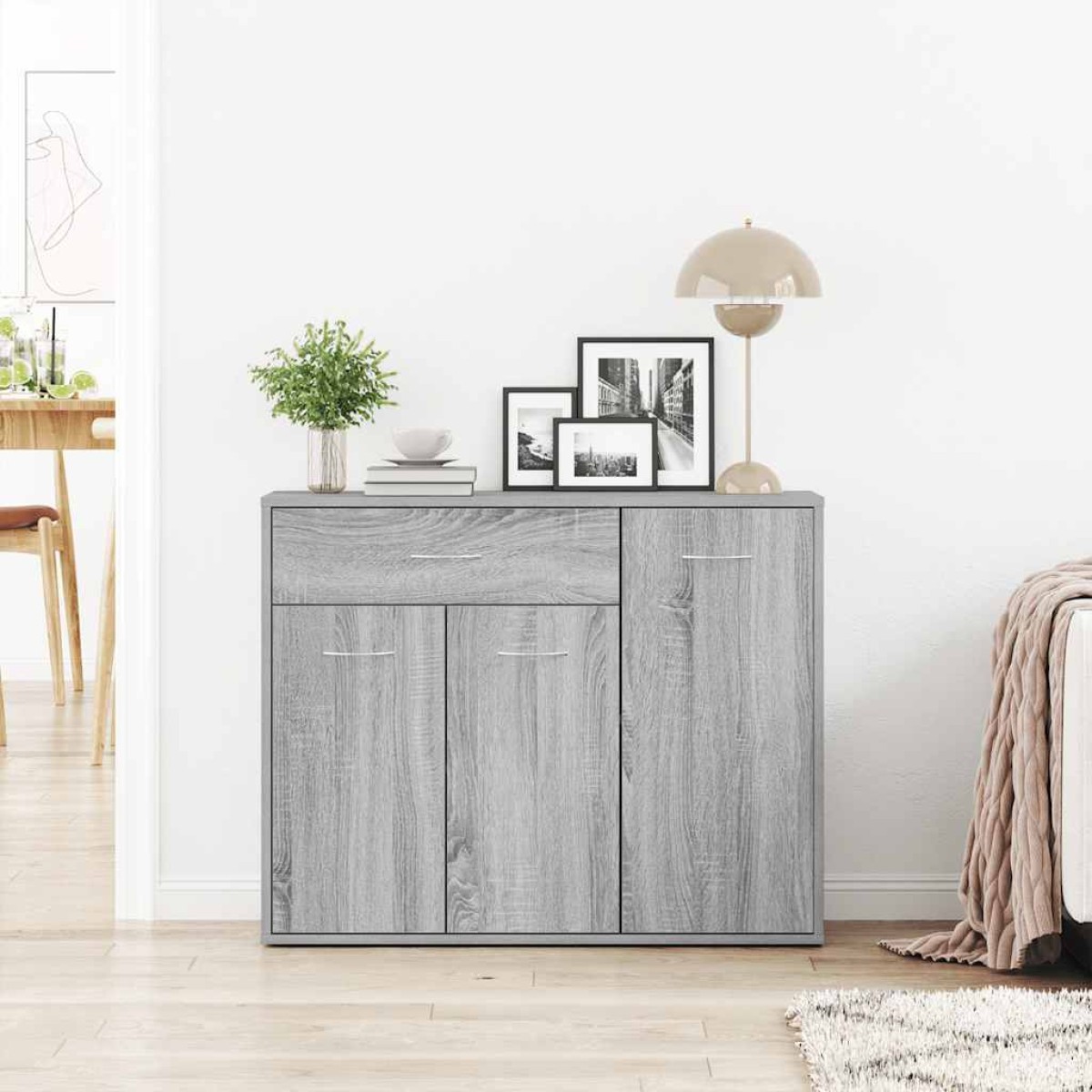 vidaXL Ντουλάπι Γκρι Sonoma 88x30x70 εκ. από Επεξεργασμένο Ξύλο