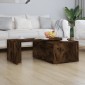 vidaXL Τραπεζάκι Σαλονιού Καπνιστή Δρυς 150x50x35 εκ. Επεξεργ. Ξύλο
