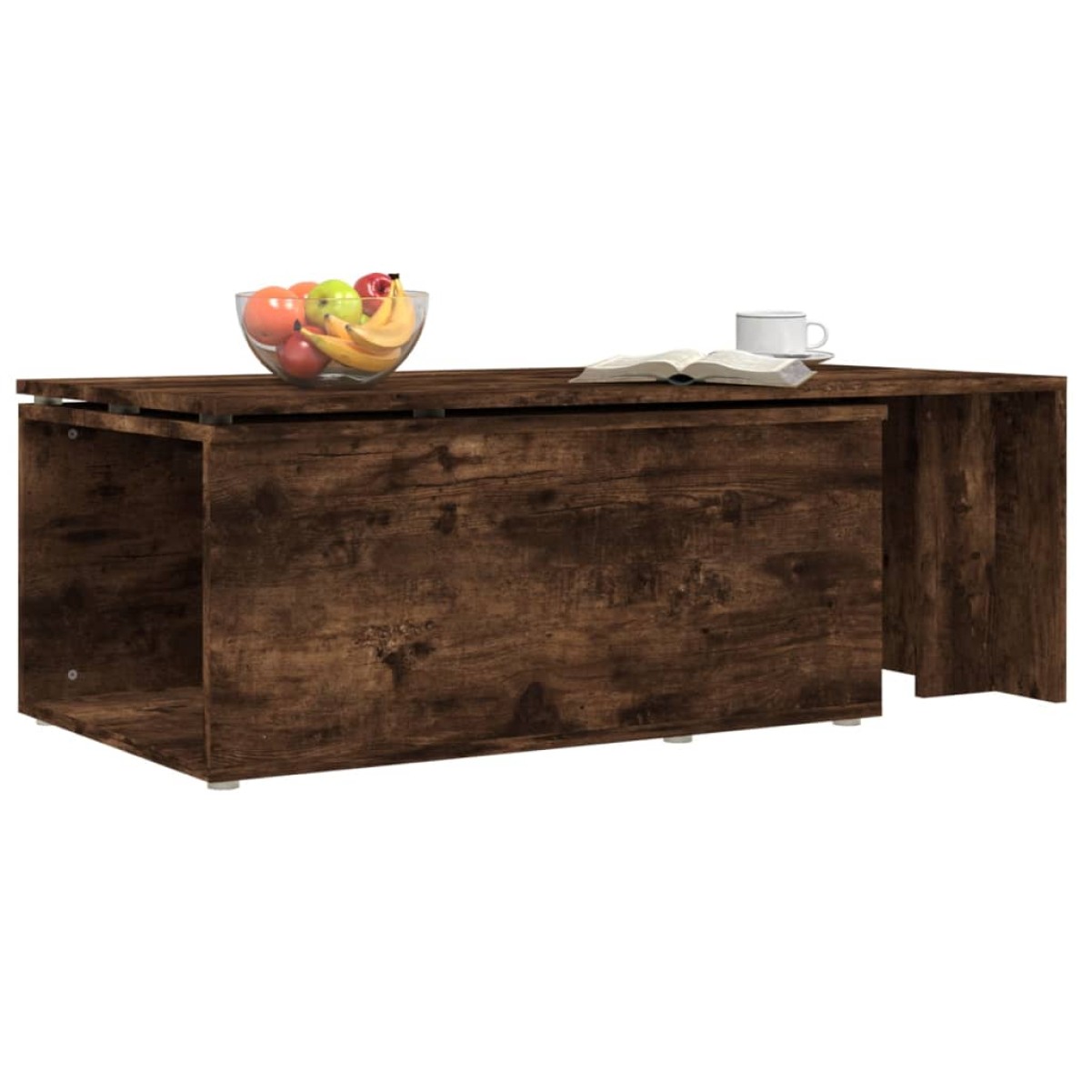 vidaXL Τραπεζάκι Σαλονιού Καπνιστή Δρυς 150x50x35 εκ. Επεξεργ. Ξύλο