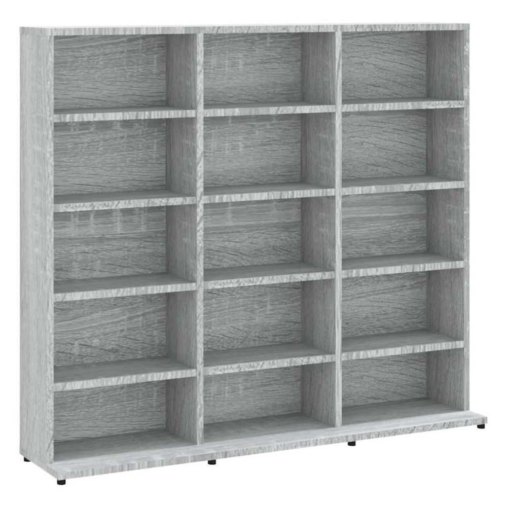 vidaXL Έπιπλο για CD Γκρι Sonoma 100x23x89,5 εκ. Επεξεργασμένο Ξύλο