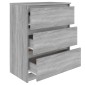 vidaXL Συρταριέρα Γκρι Sonoma 60 x 35 x 76 εκ. από Επεξεργασμένο Ξύλο