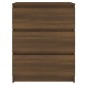 vidaXL Συρταριέρα Καφέ Δρυς 60 x 35 x 76 εκ. Επεξεργασμένο Ξύλο