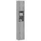 vidaXL Ντουλάπι Μπάνιου Γκρι Sonoma 32x25,5x190 εκ. Επεξεργασμένο Ξύλο
