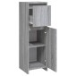 vidaXL Ντουλάπι Μπάνιου Γκρι Sonoma 30x30x95 εκ. Επεξεργασμένο Ξύλο