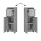 vidaXL Ντουλάπι Μπάνιου Γκρι Sonoma 30x30x95 εκ. Επεξεργασμένο Ξύλο