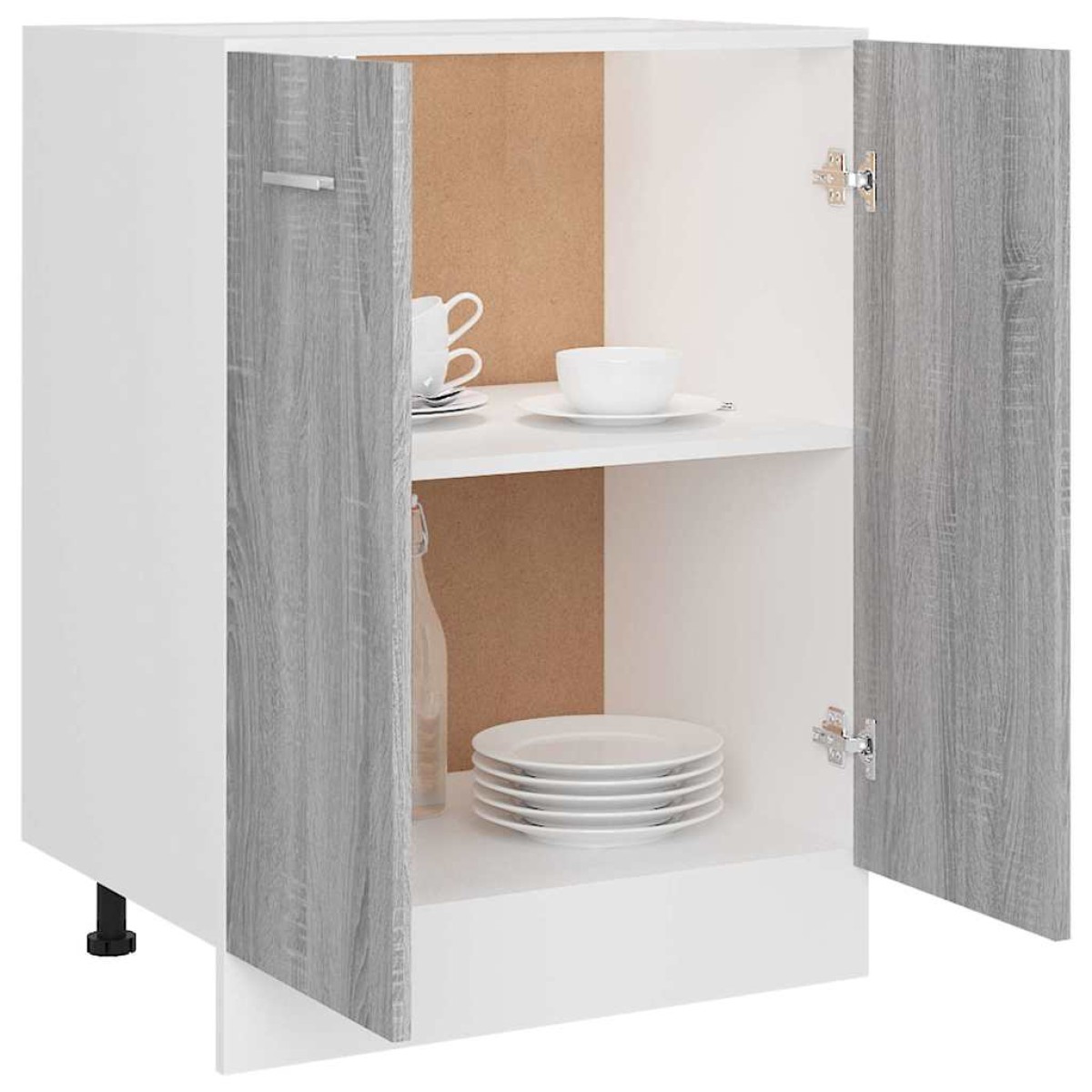vidaXL Ντουλάπι Γκρι Sonoma 60 x 46 x 81,5 εκ. από Επεξεργασμένο Ξύλο
