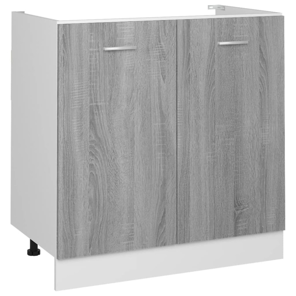 vidaXL Ντουλάπι Νιπτήρα "Lyon" Γκρι Sonoma 80x46x81,5 εκ. από Τεχνητό Ξύλο