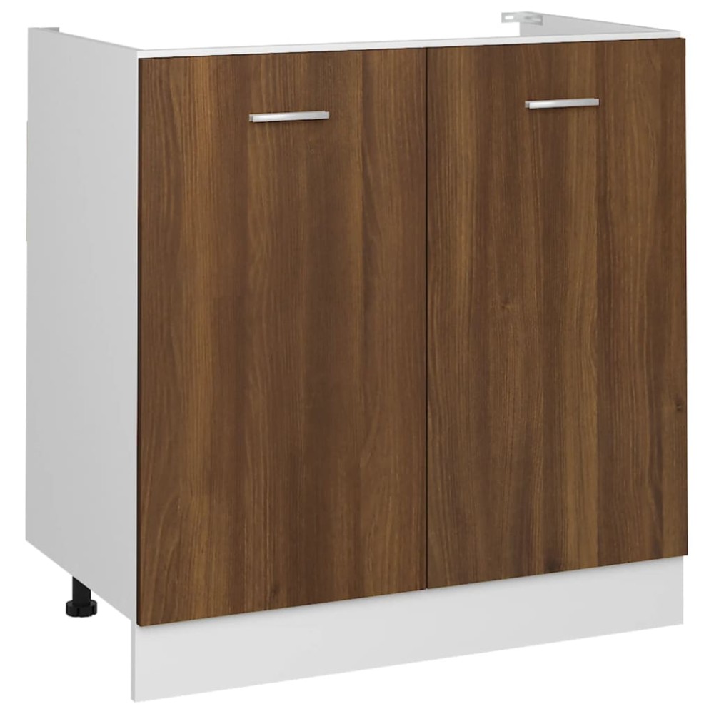 vidaXL Ντουλάπι Νιπτήρα "Lyon" Καφέ Δρυς 80x46x81,5 εκ. από Τεχνητό Ξύλο