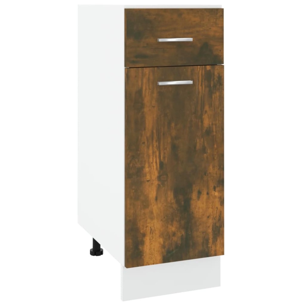 vidaXL Ντουλάπι με Συρτάρια "Lyon" Καπνιστή Δρυς 30x46x81,5 εκ. από Τεχνητό Ξύλο